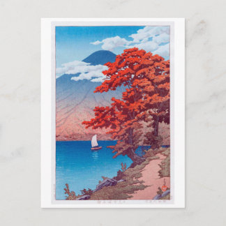 日光中禅寺湖, Lake Chûzenji at Nikkô, Hasui Kawase Postcard