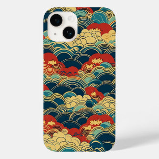 日本の伝統的なヴィンテージデザインを使用したアート作品 雲 Case-Mate iPhone 14 CASE