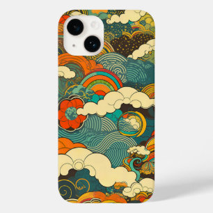 日本の伝統的なヴィンテージデザインを使用したアート作品　雲 Case-Mate iPhone 14 CASE