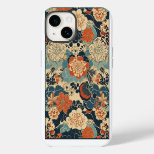 日本の伝統的なヴィンテージデザインを使用したアート作品 iPhone 14 CASE