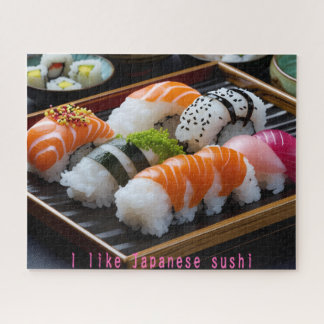「日本の寿司:至福のひととき(Japanese Sushi: A Moment of Bliss)」 Jigsaw Puzzle