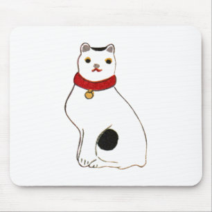 日本の猫の人形, Doll of The Japanese Cat Mouse Pad