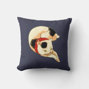 日本猫, 国芳 Japanese Cat, Kuniyoshi, Ukiyo-e Cushion