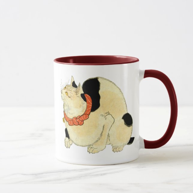 日本猫, 国芳 Japanese Cat, Kuniyoshi, Ukiyo-e Mug (Right)