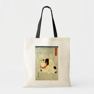 日本猫, 国芳 Japanese Cat, Kuniyoshi, Ukiyo-e Tote Bag