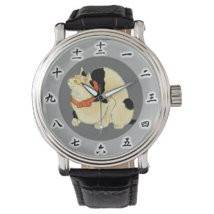 日本猫, 国芳 Japanese Cat, Kuniyoshi, Ukiyo-e Watch