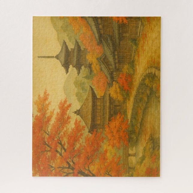 日本画の世界 ～紅葉と古都～ / Autumn Leaves and Ancient Cities Jigsaw Puzzle (Vertical)