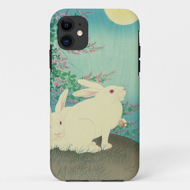 月と兎, 古邨 Rabbits & Moon, Koson, Ukiyo-e Case-Mate iPhone Case (Back)