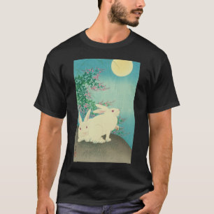 月と兎, 古邨 Rabbits & Moon, Koson, Ukiyo-e T-Shirt