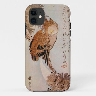 月夜のみみずく, 広重 Moonlight Owl, Hiroshige, Ukiyo-e iPhone 11 Case
