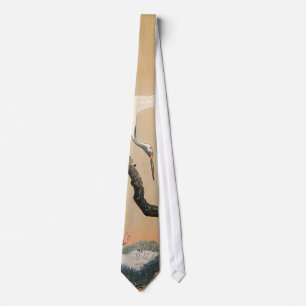 松に鶴, 古邨 Crane on Pine Tree, Koson, Ukiyo-e Tie