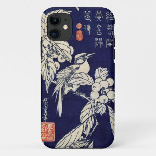 枇杷に鳥, 広重 Bird and Loquat, Hiroshige, Ukiyo-e iPhone 11 Case