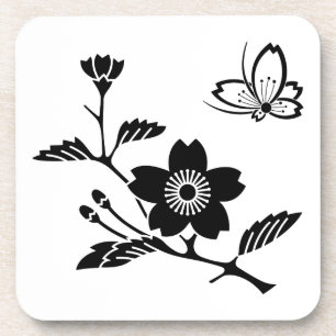 枝桜に中陰桜飛び蝶 COASTER
