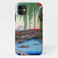柳と富士, 広重 Willow and Mt. Fuji, Hiroshige, Ukiyo-e