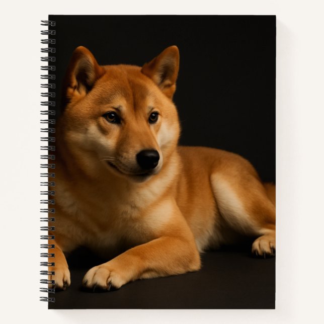 柴犬ポートレート Shiba Inu Spiral Notebook Sketch (Front)