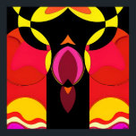 桃花园 - Ken Gauge Art Poster<br><div class="desc">桃花园 (Peach Blossom Garden).  2025,  Ken Gauge.  Digital art: abstract.</div>