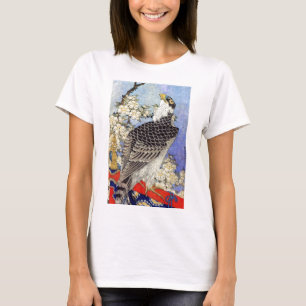 桜にハヤブサ, Falcon & Cherry Blossoms, Hokusai, Ukiyo-e T-Shirt