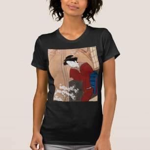 桜の花と女, 春章 Cherry Blossoms and a Woman, Shunsho T-Shirt
