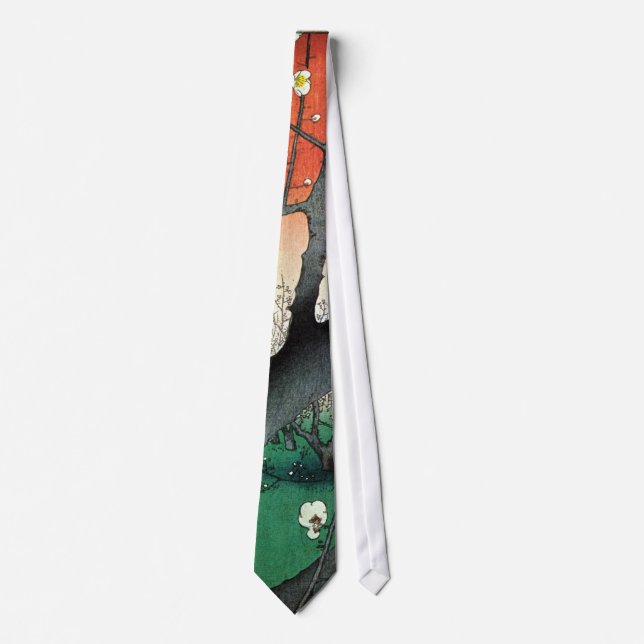 梅の庭園, 広重 Garden of Plum Tree, Hiroshige Tie (Front)