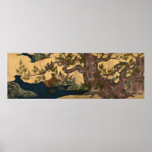 檜 図 Cypress Tree Kano Eitoku Poster