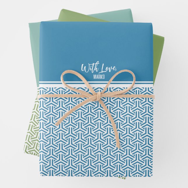 毘沙門亀甲 |Bishamon Kikko Japanese traditional pattern Wrapping Paper Sheet (In situ)