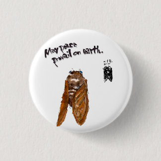 水墨画家であり詩人の「松元えるく」オリジナル缶バッチです。 3 CM ROUND BADGE