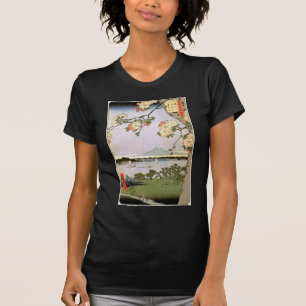 江戸の桜, 広重 Cherry Blossoms of Edo, Hiroshige T-Shirt