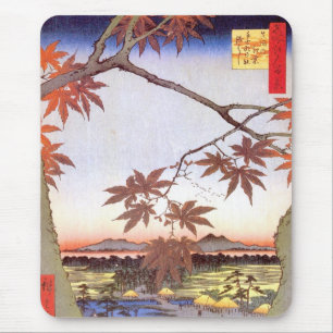 江戸の紅葉, 広重 Maple of Edo, Hiroshige, Ukiyo-e Mouse Pad
