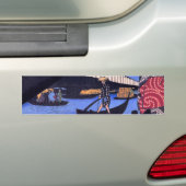 江戸の風景, 広重 Scenery of Edo, Hiroshige Ukiyoe Bumper Sticker (On Car)