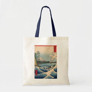 波と富士山, 広重 Wave and Mount Fuji, Hiroshige Tote Bag