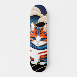 浮世絵catsパンクシティ 葛飾キャッツ斎（猫名 柑橘）kawaii スケートボード skateboard