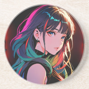 煌霞の少女【Radiant Haze Girl】セラミックタイル Coaster