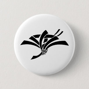 熨斗鶴 6 CM ROUND BADGE