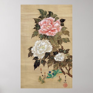 牡丹, 其一 Peony, Kiitsu, Japan Art Poster