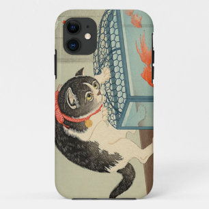 猫と金魚, 古邨 Cat & Goldfish, Koson, Ukiyo-e iPhone 11 Case