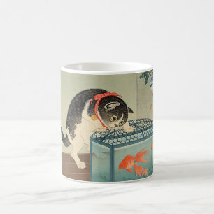 猫と金魚, 古邨 Cat & Goldfish, Koson, Ukiyo-e Coffee Mug