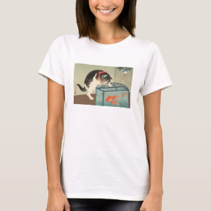 猫と金魚, 古邨 Cat & Goldfish, Koson, Ukiyo-e T-Shirt