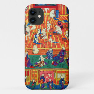 猫のおぶうや, 作者不詳 Hot spring of The Cat, Author unknown iPhone 11 Case