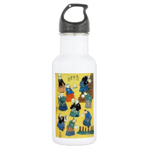 猫の曲芸師, 国芳 Acrobat of the Cats, Kuniyoshi, Ukiyo-e 532 Ml Water Bottle