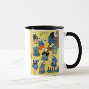 猫の曲芸師, 国芳 Acrobat of the Cats, Kuniyoshi, Ukiyo-e Mug