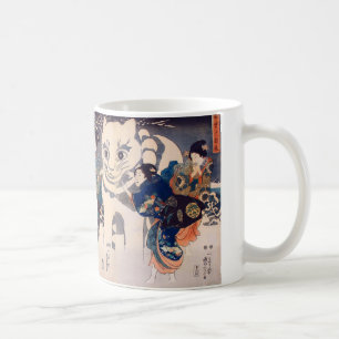 猫の雪だるま,国芳  Big Cat Snowman, Kuniyoshi, Ukiyo-e Coffee Mug