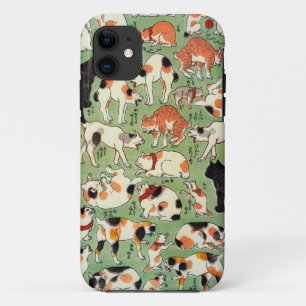 猫尽両めん合, 芳藤 Cats of The Edo era, Yoshifuji, Ukiyo-e iPhone 11 Case