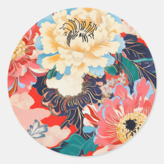 百花繚乱 Reimagined2 Classic Round Sticker