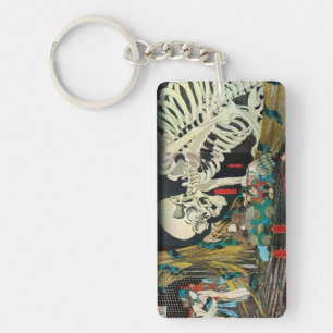 相馬の古内裏,国芳 Skeleton manipulated by Witch, Kuniyoshi Key Ring