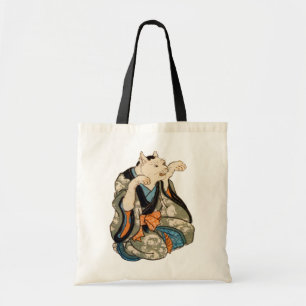 着物の猫, 芳藤 Kimono Cat, Yoshifuji, Ukiyoe Tote Bag