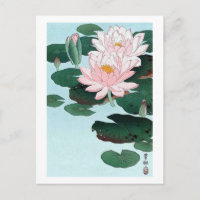 睡蓮, 古邨 Water Lily, Koson, Ukiyo-e