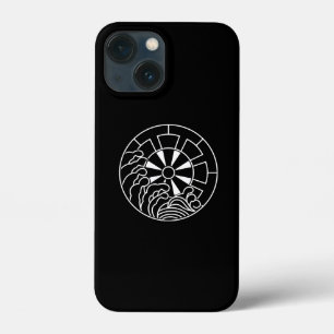 石持ち地抜き浪に源氏車 iPhone 13 MINI CASE