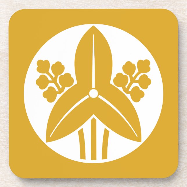石持ち地抜き立ち沢瀉 COASTER (Front)