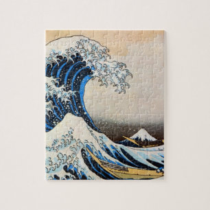 神奈川沖浪裏, 北斎 Great Wave, Hokusai, Ukiyo-e Jigsaw Puzzle