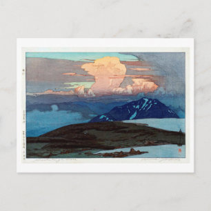 立山 五色ヶ原, Tateyama Goshikigahara, Yoshida, Woodcut Postcard
